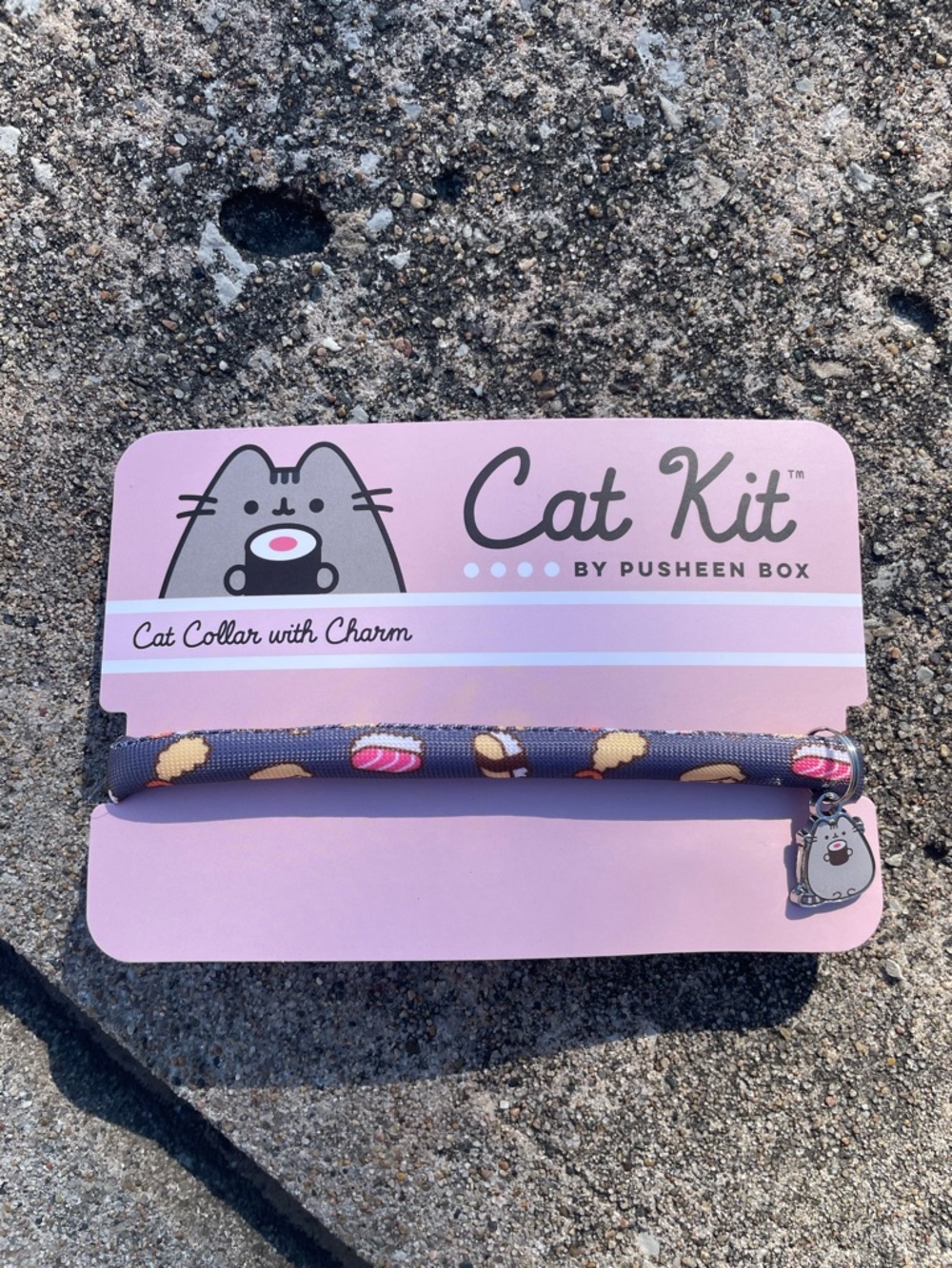 Pusheen Box Cat Kit Cute Collar with Pusheen Charm Sushi Theme Cat Collar